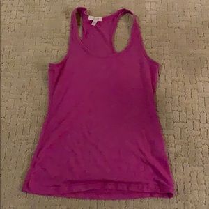 Purple razor back tank top